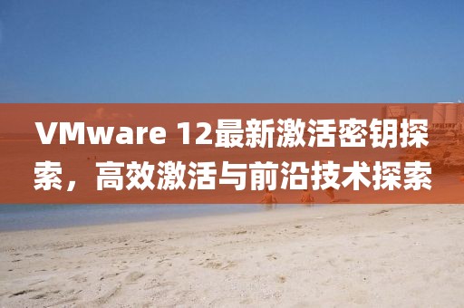 VMware 12最新激活密钥探索，高效激活与前沿技术探索