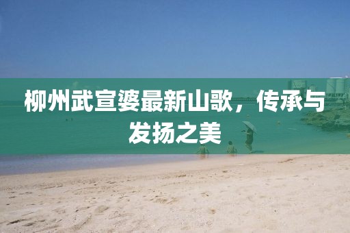 柳州武宣婆最新山歌，传承与发扬之美