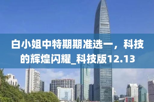 白小姐中特期期准选一，科技的辉煌闪耀_科技版12.13