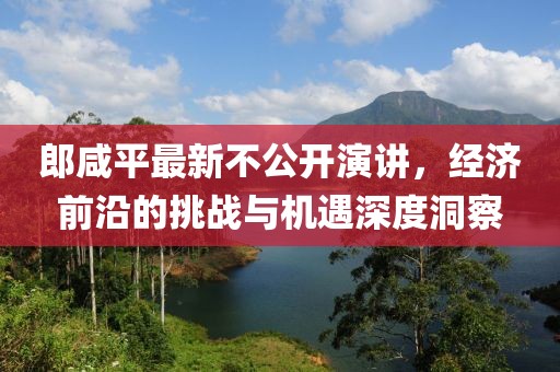 郎咸平最新不公开演讲，经济前沿的挑战与机遇深度洞察