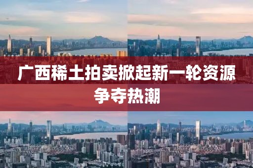 广西稀土拍卖掀起新一轮资源争夺热潮