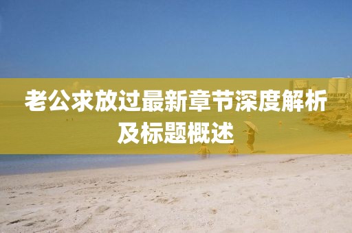老公求放过最新章节深度解析及标题概述