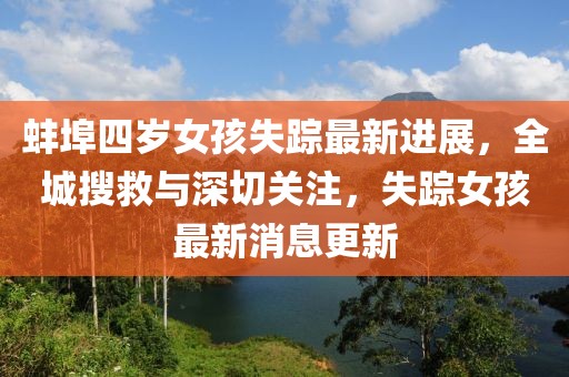 蚌埠四岁女孩失踪最新进展，全城搜救与深切关注，失踪女孩最新消息更新