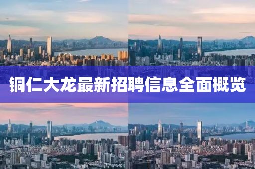 铜仁大龙最新招聘信息全面概览