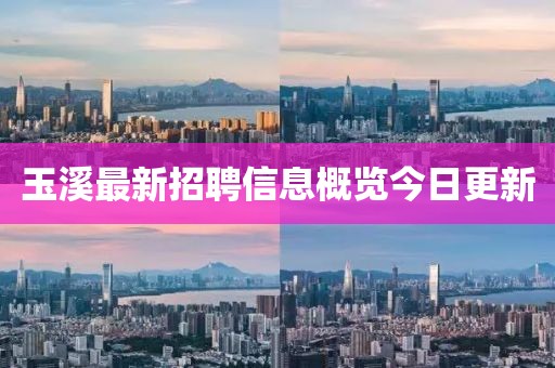 玉溪最新招聘信息概览今日更新