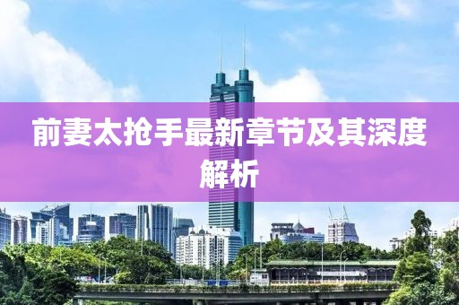 前妻太抢手最新章节及其深度解析