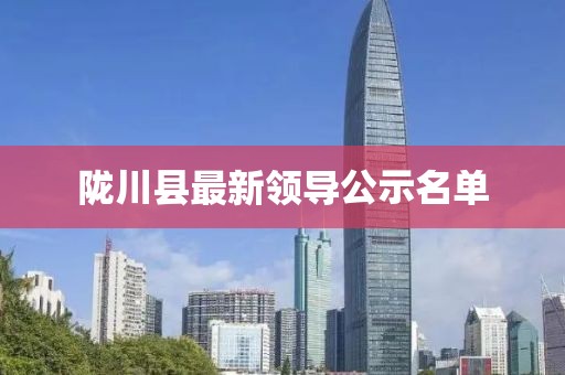 陇川县最新领导公示名单