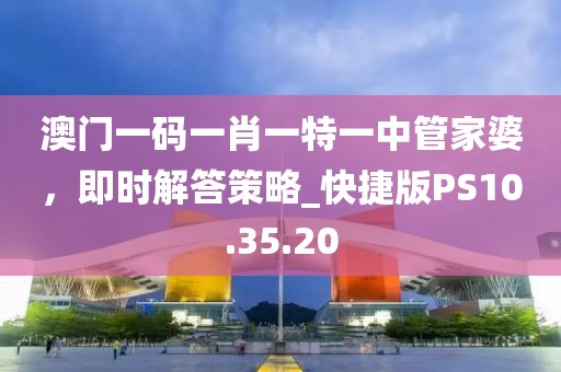 澳门一码一肖一特一中管家婆，即时解答策略_快捷版PS10.35.20