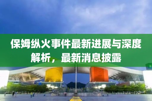 保姆纵火事件最新进展与深度解析，最新消息披露