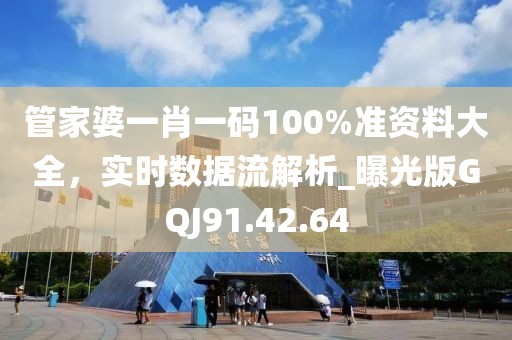 管家婆一肖一码100%准资料大全，实时数据流解析_曝光版GQJ91.42.64
