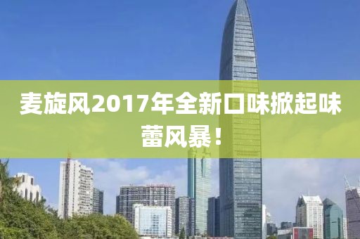 麦旋风2017年全新口味掀起味蕾风暴！