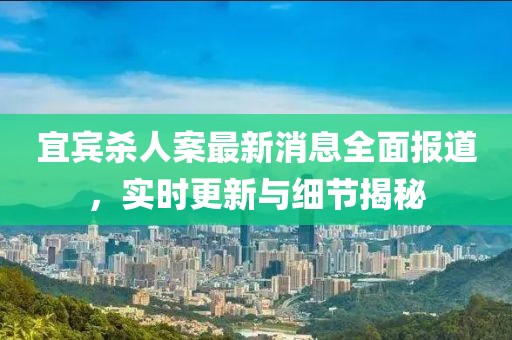宜宾杀人案最新消息全面报道，实时更新与细节揭秘