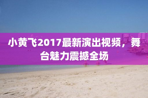 小黄飞2017最新演出视频，舞台魅力震撼全场