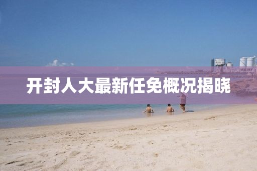 开封人大最新任免概况揭晓