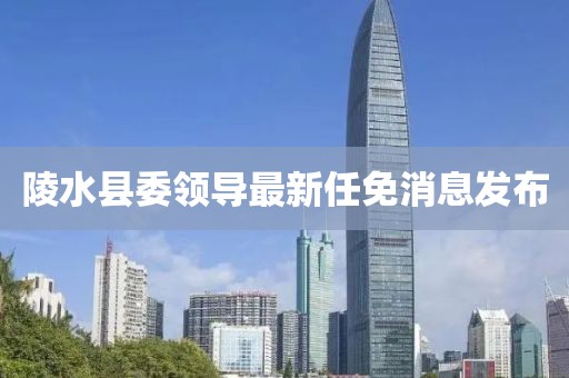 陵水县委领导最新任免消息发布