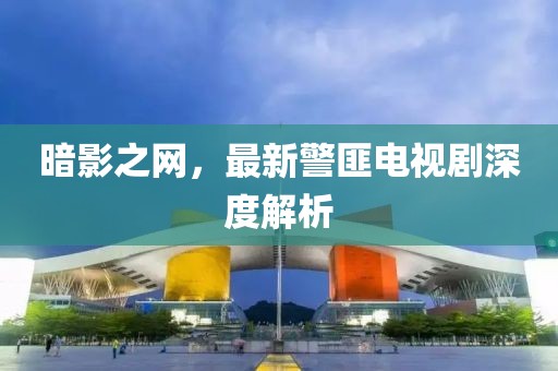 暗影之网，最新警匪电视剧深度解析