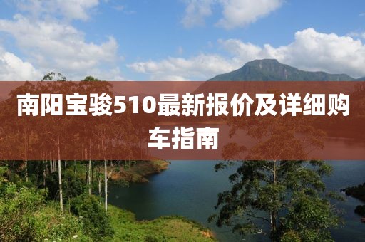 南阳宝骏510最新报价及详细购车指南