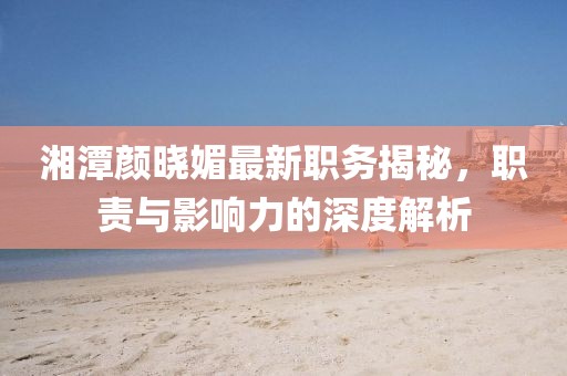 湘潭颜晓媚最新职务揭秘，职责与影响力的深度解析