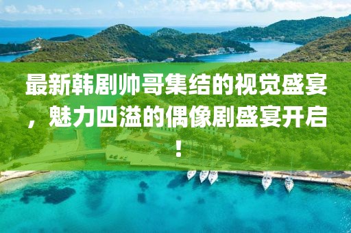 最新韩剧帅哥集结的视觉盛宴，魅力四溢的偶像剧盛宴开启！