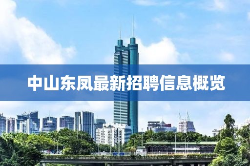 中山东凤最新招聘信息概览