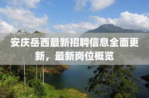 安庆岳西最新招聘信息全面更新，最新岗位概览