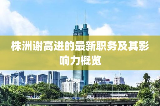株洲谢高进的最新职务及其影响力概览