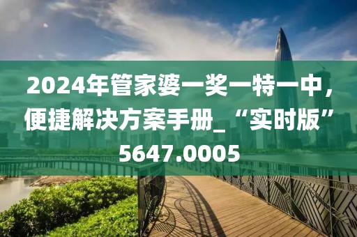 2024年管家婆一奖一特一中，便捷解决方案手册_“实时版”5647.0005