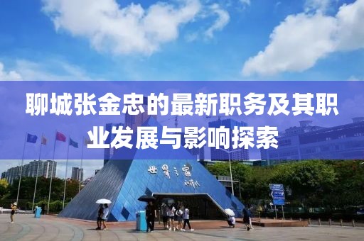 聊城张金忠的最新职务及其职业发展与影响探索