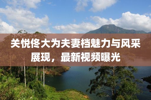 关悦佟大为夫妻档魅力与风采展现，最新视频曝光