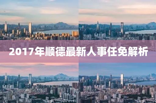 2017年顺德最新人事任免解析