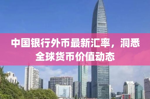 中国银行外币最新汇率，洞悉全球货币价值动态