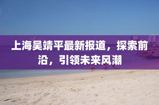 上海吴靖平最新报道，探索前沿，引领未来风潮