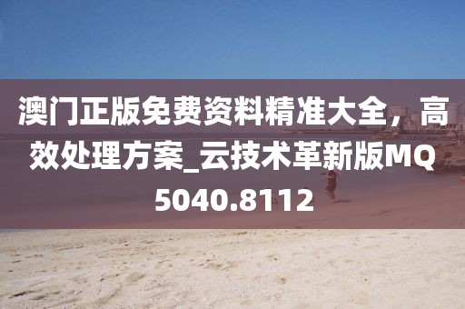 澳门正版免费资料精准大全，高效处理方案_云技术革新版MQ5040.8112