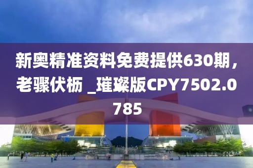 新奥精准资料免费提供630期，老骤伏枥 _璀璨版CPY7502.0785