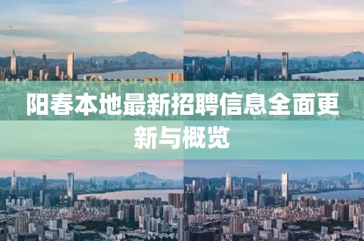 阳春本地最新招聘信息全面更新与概览