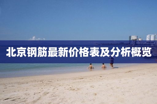 北京钢筋最新价格表及分析概览