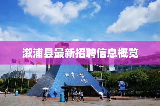 溆浦县最新招聘信息概览