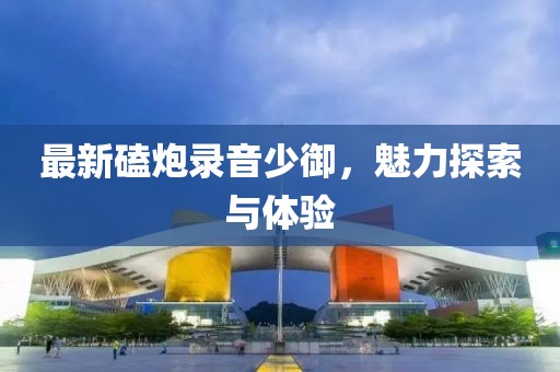最新磕炮录音少御，魅力探索与体验