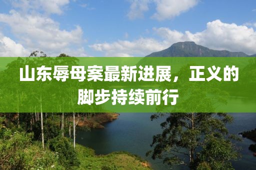 山东辱母案最新进展，正义的脚步持续前行