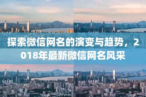 探索微信网名的演变与趋势，2018年最新微信网名风采