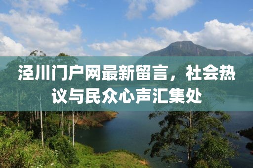 泾川门户网最新留言，社会热议与民众心声汇集处