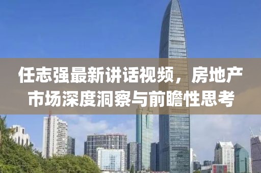 任志强最新讲话视频，房地产市场深度洞察与前瞻性思考