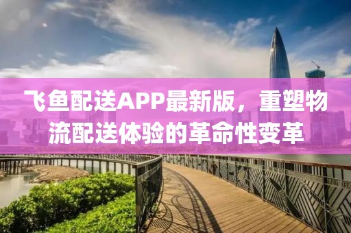 飞鱼配送APP最新版，重塑物流配送体验的革命性变革