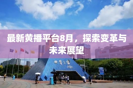 最新黄播平台8月，探索变革与未来展望