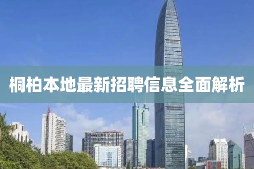 桐柏本地最新招聘信息全面解析