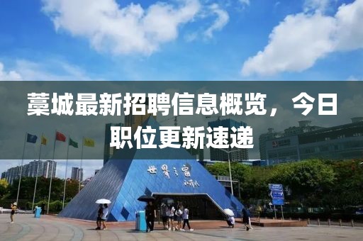 藁城最新招聘信息概览，今日职位更新速递