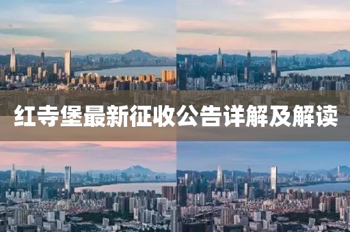 红寺堡最新征收公告详解及解读