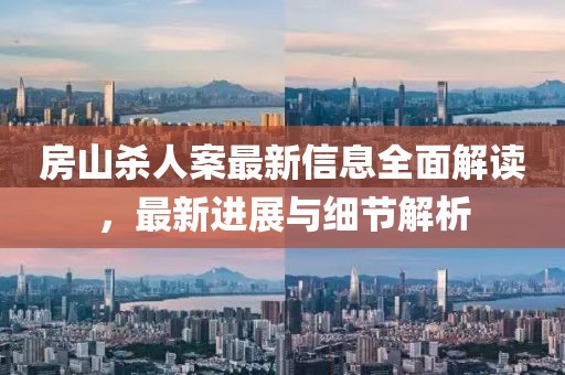 房山杀人案最新信息全面解读，最新进展与细节解析