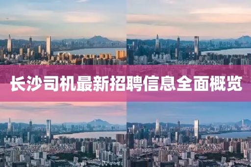 长沙司机最新招聘信息全面概览