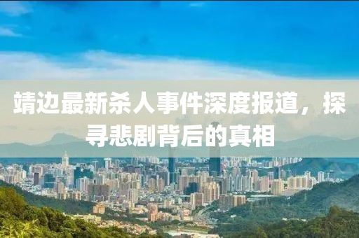 靖边最新杀人事件深度报道，探寻悲剧背后的真相
